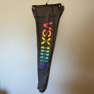 Victoria’s Secret VSX Full Length Gray/Colorful Leggings